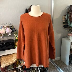 Long Burnt Orange Sweater